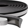 2 Pcs x196”Wedge Weather Stripping Door Seal Strip for Door Frame,Self-Adhesive Window Insulation Tape for Winter,Dark Foam Gap Filler for Light Noise Blocker Front Door Side Draft Stopper,Black