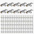 100-Pack GUOFIS Angle Stop Valve with 1/4 Turn Loose Control Key,1/2" Nominal (5/8" OD) Compression x 3/8" OD,Chrome Plated Brass Shut-off Valves for Potable Water(VALVE142-100Pack)