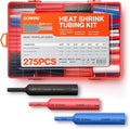 Heat Shrink Tubing Kit - 3:1 Ratio - Adhesive Lined - Wire Shrink Wrap Tubing - Waterproof Marine Grade Shrink Tube - 275 PCS - Black, Red, Blue, White, Clear