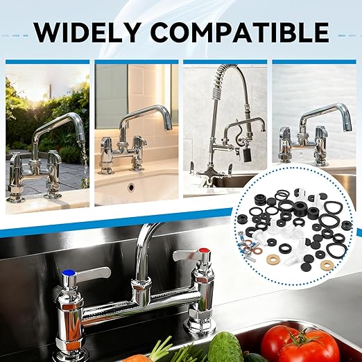 B-6RK Faucets Repair Kit for T&S Brass Standard Type Compression Cartridges & Spray Valves - 2 Pcs