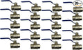 1" NPT Female Threaded IPS Ball Valve Full Port Water Stop Shut Off,Heavy Duty LF Brass,Quarter Turn,Blue Handle (20-Packs)