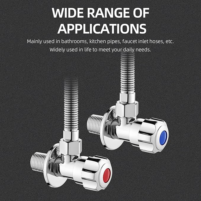 TAISHER 2PCS 304 Stainless Steel Water Hose Adapter 1/2" NPT × 3/8" Compression Pipe Fitting for kitchen bathroom faucet supply line adapter with rubber gasket