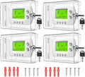 TRJ 4 PCS Thermostat Lock Box with Key, Clear Thermostat Cover with Lock for Thermostat on Wall, Lockable Thermostat Lock Box Cover, AC Lock Box Cover with Key Fit Thermostat 5" H x6.3 W or Smaller