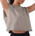 Women’s 100% Cotton Cropped Workout Tank Tops Soft Breathable Loose Fit Muscle Tank for Gym Yoga Running