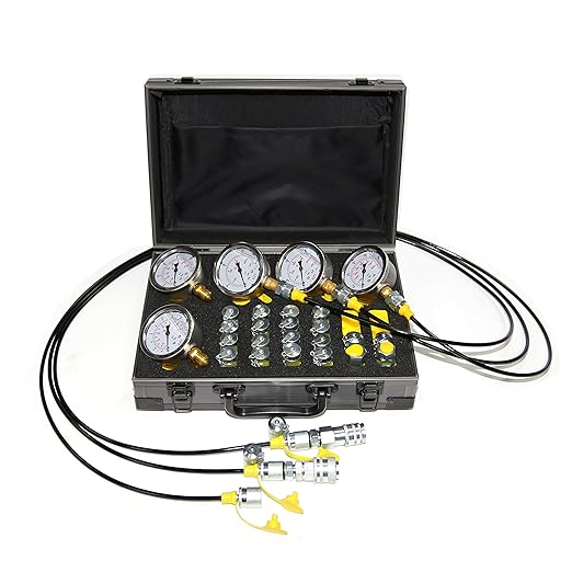 XZT 60P Hydraulic Pressure Test,Pressure gauges Set, mini Hydraulic Hose Set, Test Coupling Set,Repair Tools for USA Brand Excavator Construction Machinery