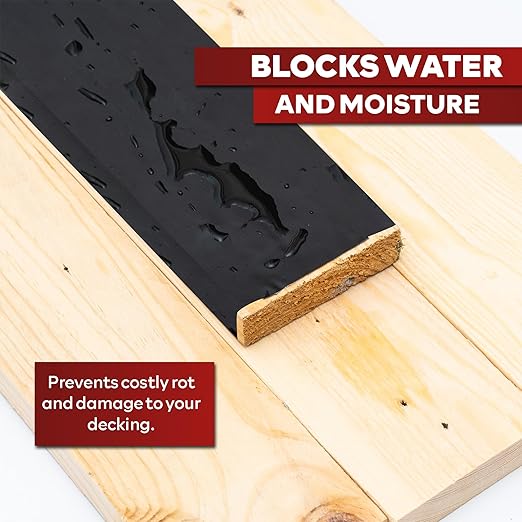 XFasten Butyl Joist Tape for Decking, 2 Inch x 50 Feet (12-Pack, 600ft) – Waterproof and Anti-Corrosion Deck Flashing Tape for Joists, Weatherproof Butyl Sealant for Deck Protection and Longevity