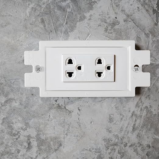 BE1-2 Electrical Outlet Box Extender with 60 Screws, 30 PCS 1-Gang Electric Extension Box Kit Single Gang Weatherproof & Fire Rated PVC Electrical Power Switch Receptacles Accessories