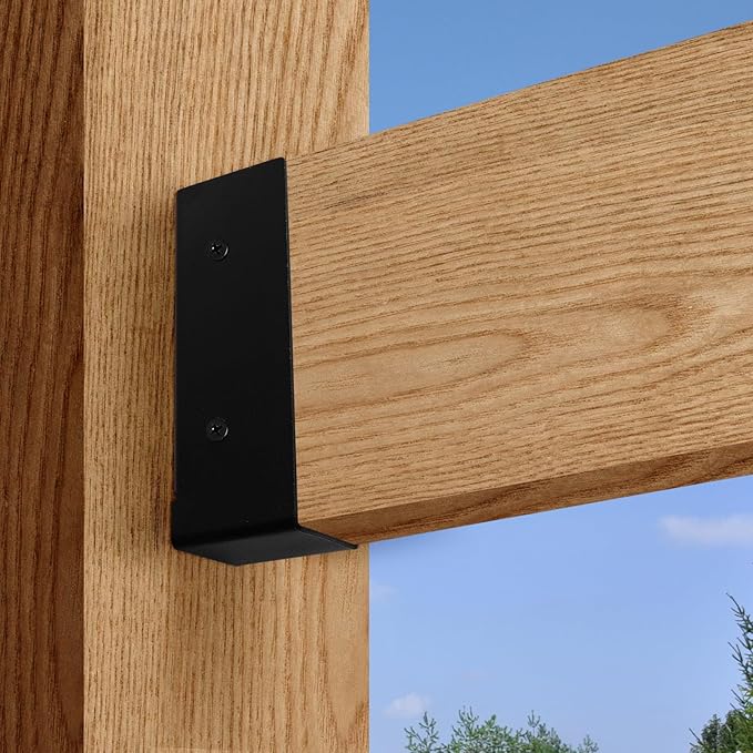 Concealed Joist Hanger 8PCS,2"" x6 Joist Brackets,Framing Bracket,Railing Brackets,Q235B Steel Powder-Coated Joist Bracket Fit for 2"" x6 Beam,Swing, Handrail,Fence