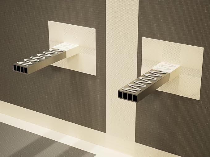 The Original Granite Bracket Floating Shower Bench Kit with Concrete Mesh Board (14x84) - Shower Bench, Bench Seat, DIY Shower Benches,Bathroom Décor, Space Efficiency,1 Count