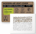 SABA Home Decor White Air Vent Cover - Acrylic Plexiglass 6 x 8 Duct Opening (8 x 10 Overall) Return Grille Decorative Covers for Walls & Ceilings NOT for Floor USE, Waves