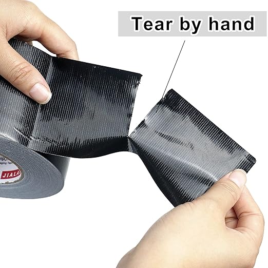 2-Pack Duct Tape - 165ft x 2in - Duct Tape Heavy Duty, Black, Flexible, No Residue, Tear by Hand - for Repairs Crafts & Home Improvement