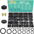 28 Size 650 Pcs Faucet Rubber Washers Kit and SAE O Ring Assortment Set for Assorted Plumbing Faucet Sealing Repair