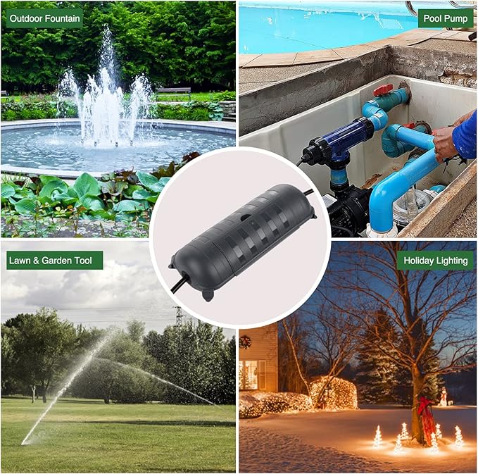 Flemoon 2-Piece Outdoor Waterproof Electrical Box Set – 12.5" x 8.5" x 5" Large Electrical Box & 11.3" x 4.3" x 3" Extension Cord Cover for Power Strip, Outlet, Holiday Light, Gray