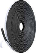 Weather Stripping Door Seal Strip- 1/4 Inch X 1/16 Inch X 32Feet, Strong Adhesive, Lightproof, Soundproof, Weatherproof Foam Tape Insulation for Sliding Door, Front Door Frame, Windows- Black