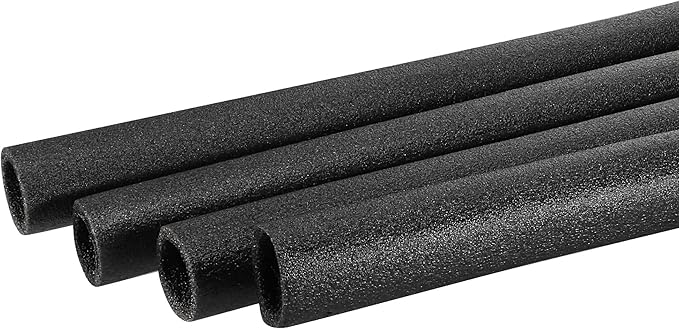 MECCANIXITY Foam Tube Sponge Protective Sleeve Black Seal Sleeve Polyethylene Pipe 30x40mm(1.2x1.57 Inch) for Pipe Insulation, Pack of 4