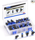 TAILONZ PNEUMATIC 5/32 inch or 4mm od Push to Connect Fittings Pneumatic Fittings Kit 10 Spliters+10 Elbows+10 tee+10 Straight (40 pcs)