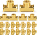 20-PCs HeSun Brass Pipe Fitting, 1/8" x 1/8" x 1/8" NPT Female Thread Tee
