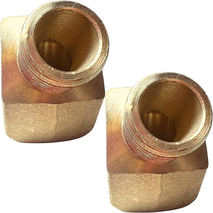 2pcs Brass 3/8" NPT Male x 3/8" NPT Female 45 Degree Street Elbow Fitting by CX WONDERLAND