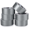 Lockport Silver Duct Tape - 6 Roll Multi Pack - 90 feet x 2 Inch - Strong Duct Tape Heavy Duty - Waterproof - No Residue - Bulk Value - Easy Tear - Industrial Use - DIY Home Repair