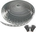 Metal Pipe Strap 3/4-Inch x 50-Feet 24-Gauge for Pipe Support Galvanized Pipe Hanger Strap Metal Strapping with Hole Flexible Trimming