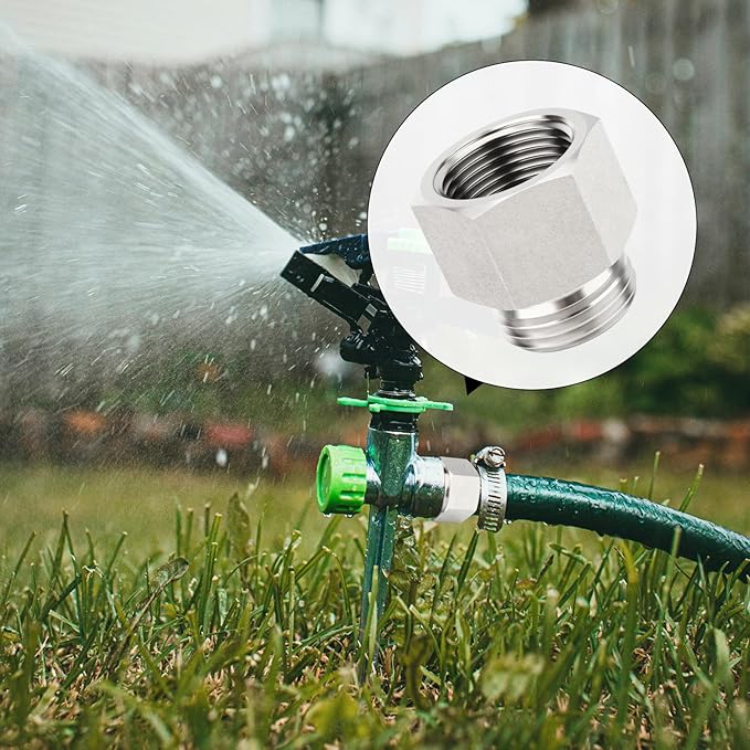 TAISHER 5PCS 304 Stainless Steel Garden Hose Adapter, 3/4" GHT Male x 3/4" NPT Female Garden Hose Connector