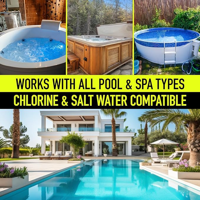 Pool Leak Detection Dye Kit - with 2 Precision Applicators - Made in USA - Superior Long Lasting UV Pool Dye Easily Locates Leaks - for All Pool, Spa, & Hot Tub Types - 8 OZ (Fluorescent Yellow)