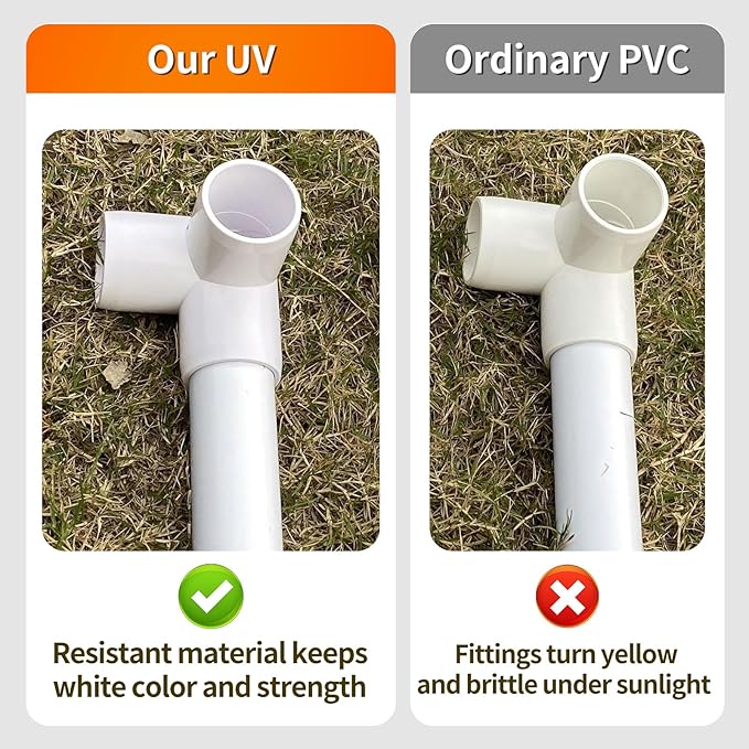 1" PVC Fittings 3 Way (12-Pack), Heavy Duty Furniture Grade Elbow Connector for DIY Furniture, Frames, Shelving UV Resistant, Compatible with 1" Schedule 40 PVC Pipe (3-Way, 1 Inch)