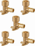(Pack of 5) EFIELD Pex A Expansion Fitting 1/2"x 1/2" Female NPT Drop-ear Elbow, ASTM F1960,(PEX1960116-5PCS)