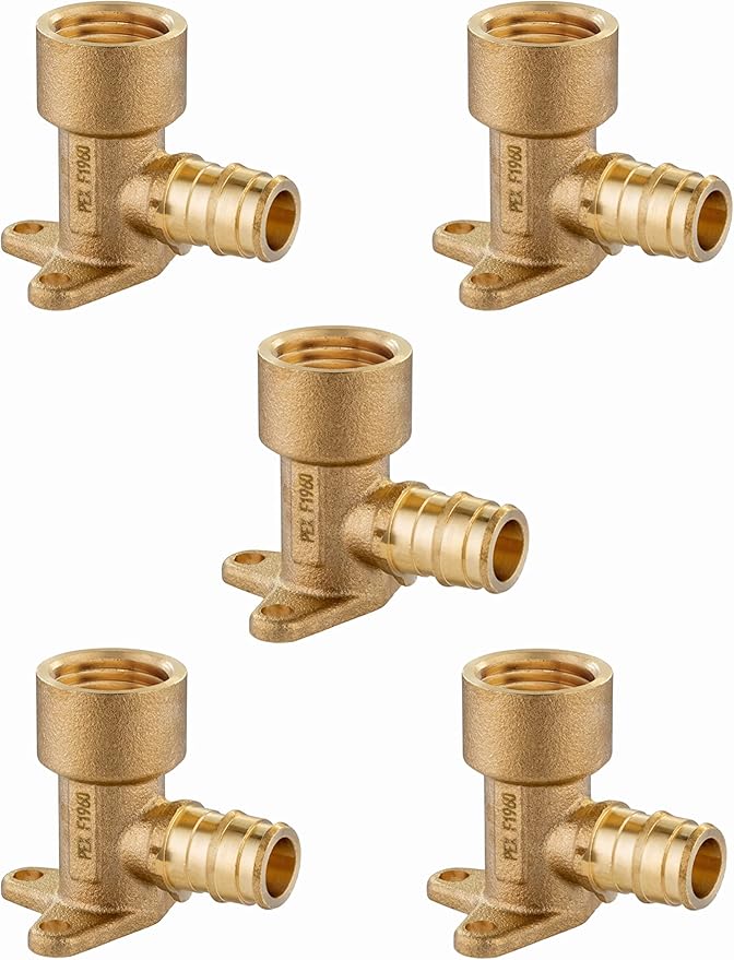 (Pack of 5) EFIELD Pex A Expansion Fitting 1/2"x 1/2" Female NPT Drop-ear Elbow, ASTM F1960,(PEX1960116-5PCS)