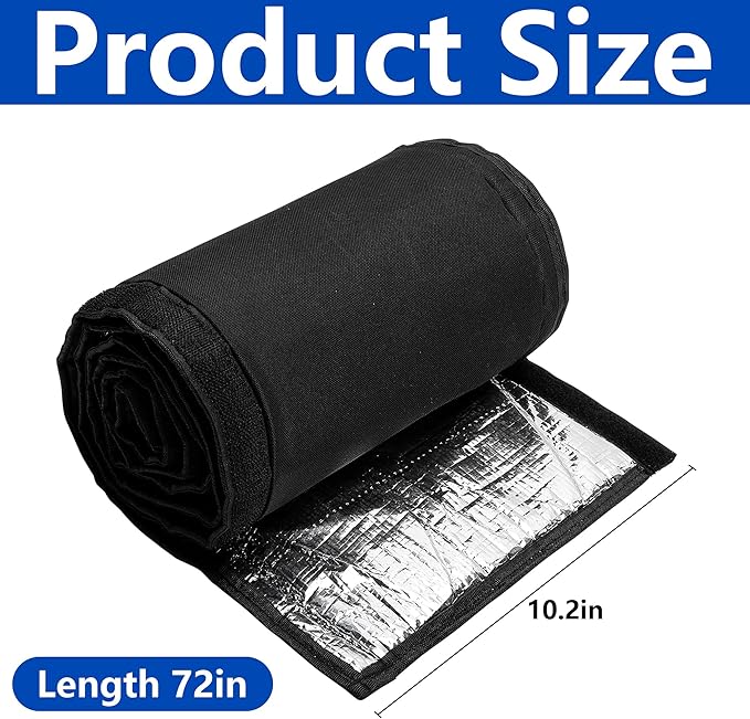 3 Layers HVAC Copper Pipe Insulation Cover,72x10.2 Inch 600D Oxford AC Pipe Insulation Covers for Outside,Flexible Copper Line Insulation Sleeve for Central Air Conditioning Mini Splits