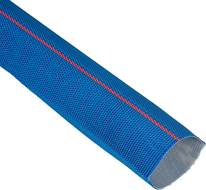 Pool Backwash Hose 2-1/2” × 65 ft Heavy Duty PVC Water Discharge Pipe Flexible Reinforced Pump Drain Hose, 2.5 in Diameter & 3.9 inch Width Lay Flat, with 2 Clamps (2.5in-65ft)