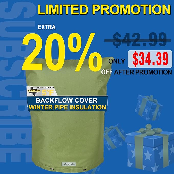 Backflow Preventer Cover Insulated (5˚F) - 24" W x 30" H Backflow Cover for Winter Pipe Freeze Protection - Sprinkler Covers for Outside - Double Wall Insulation Cover Green