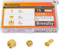 75pcs 3/8 Assortment Kit Brass Compression Sleeves Ferrules & Insert &Nuts