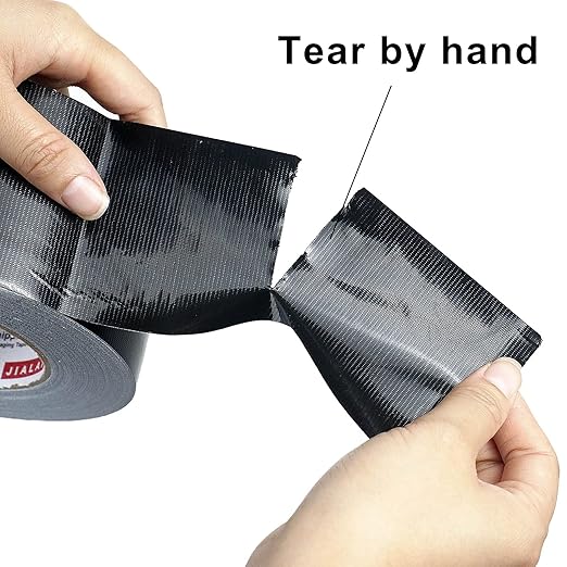 Wide Duct Tape, Industrial Grade 30Yards (90 ft) Wide Tape Duct 3 Inch, 9 Mil Heavy-Duty, Waterproof, Strong, Flexible, No Residue, for Crafts & Home Improvement (Black, 3'' x 90ft)