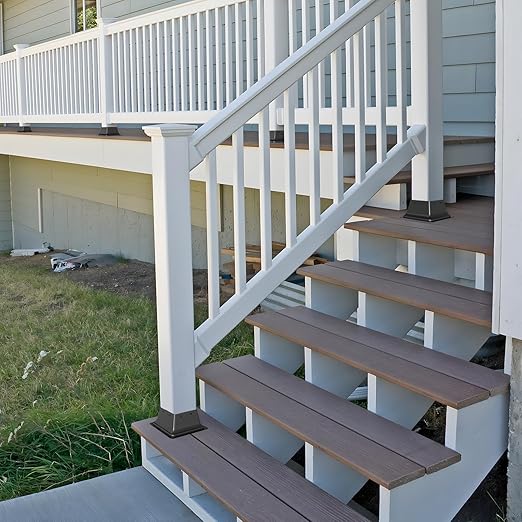 5Pcs 4x4 Post Base , Internal 3.6"x3.6" Heavy Duty Powder-Coated Steel Post Bracket Fit for Standard Wood Post Anchor, Decking Post Base for Deck Porch Handrail Railing Support with Screws