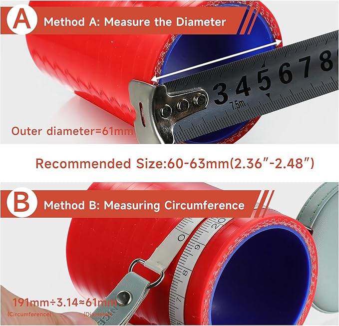 AKIHISA T-Bolt Hose Clamp,48-51mm OD Range 304 Stainless Steel Pipe Strap Clamp, Adjustable Heavy Duty Tube Clamp (4Pack, 1.89" to 2.01")