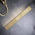 Sharp-tec 48 inch Linear Shower Drain, Golden Linear Drain with cUPC Certification, 304 Stainless Steel Shower Drain Easy to Install and Clean for Bathroom Shower Room, ST-099-48G