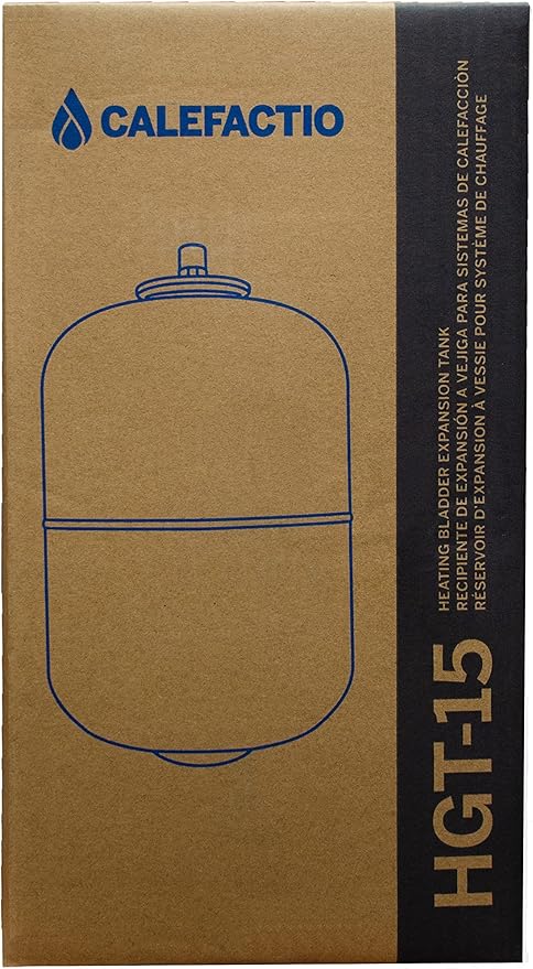HGT-15 non-potable expansion tank for water and glycol radiant floor and other heating application - 2.1 gallons, Gray