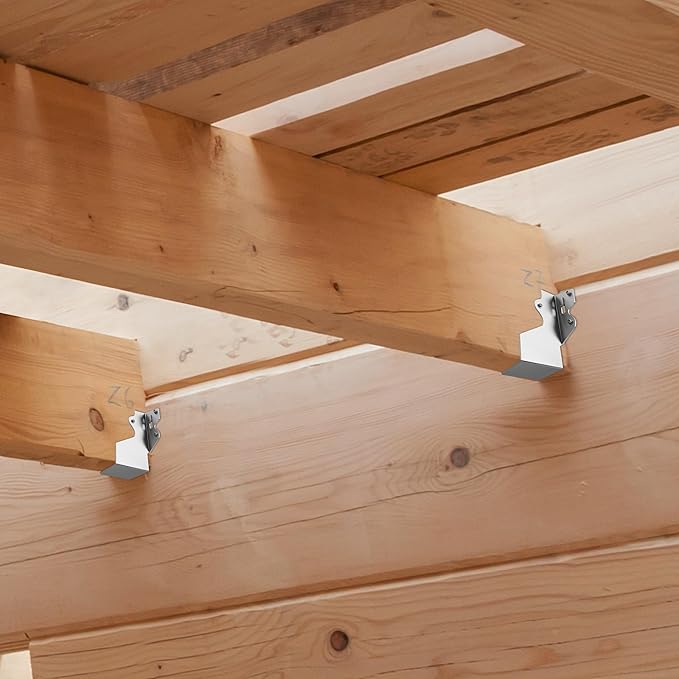 50 Pcs LU24 2X4 Joist Hanger Tie Brackets Galvanizing Face Mount Joist Hangers for Wood Hurricane Ties Widely Applicable Rafter Tie