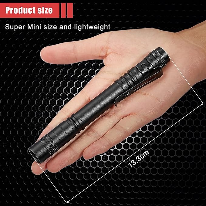 Honoson 10 Pieces UV Black Light Flashlight Small Blacklight Flashlights Pen Lights for Leak, Pet Urine, Hotel Inspection, Dry Stain and Dye Detector, 5.2 Inches Long
