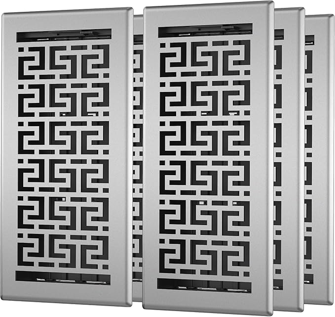 Floor Register 6x14-6 Pack Floor Vent Covers Heavy Duty Walkable Steel Floor Vents Adjustable Decorative Vent Covers for Home Floor Sidewall Office or Ceiling Vent