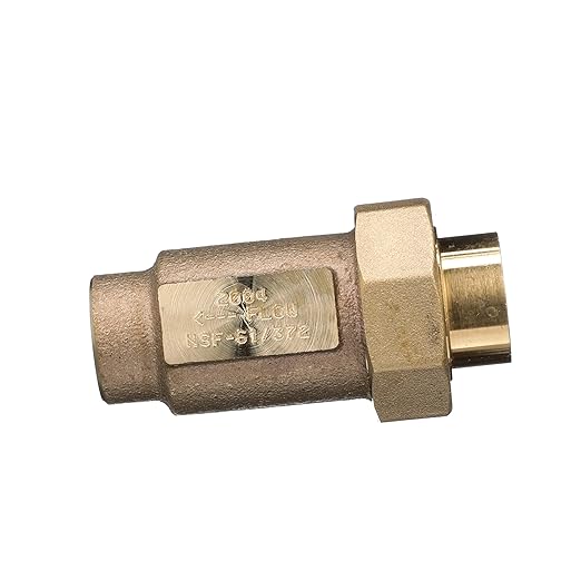 Zurn Wilkins 12UFX12F-700XL 700XL Dual Check Valve with 1/2" Female Union Inlet x 1/2" Female Outlet