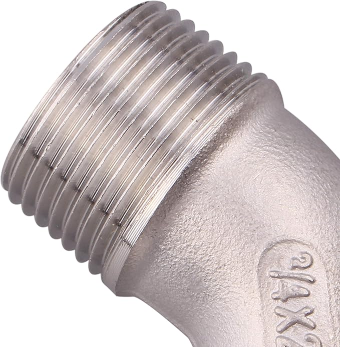 DERNORD 3/4" Hose Barb x 3/4" Male NPT Stainless Steel 90 Degree Elbow- Home Brew Pipe Fitting