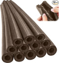 Amylove 12 Pcs 3.3 Feet Foam Pipe Insulation Foam Tube Insulating Water Pipe Pool Swim Noodles Pre Slit Heat Preservation Pipes Covers for Tubing Outdoor Winter Freeze Protection(Brown,3/4 Inch)