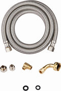EFIELD 6 Ft Universal Dishwasher Installation Kit-Stainless Steel Dishwasher Supply Line with Compression Connection,(HOSE014)