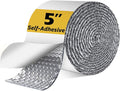 Double Bubble Reflective Foil Insulation Tape, Self-Adhesive Ac Pipe Insulation Wrap for AC Hose, HVAC Duct, Exhaust Hose, Bubble Wrap Insulation for Weatherproof Attics, Windows, Garages -5 inch