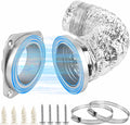 Magnetic Dryer Vent Coupling Kit, Quick Connect Aluminium Alloy DV180 Wall Adapter Self-Alignment Design Dryer Vent Connector Airtight Seal Dryer Vent Hose Including 3.3Ft 4" Foil Duct & 2 Clamps