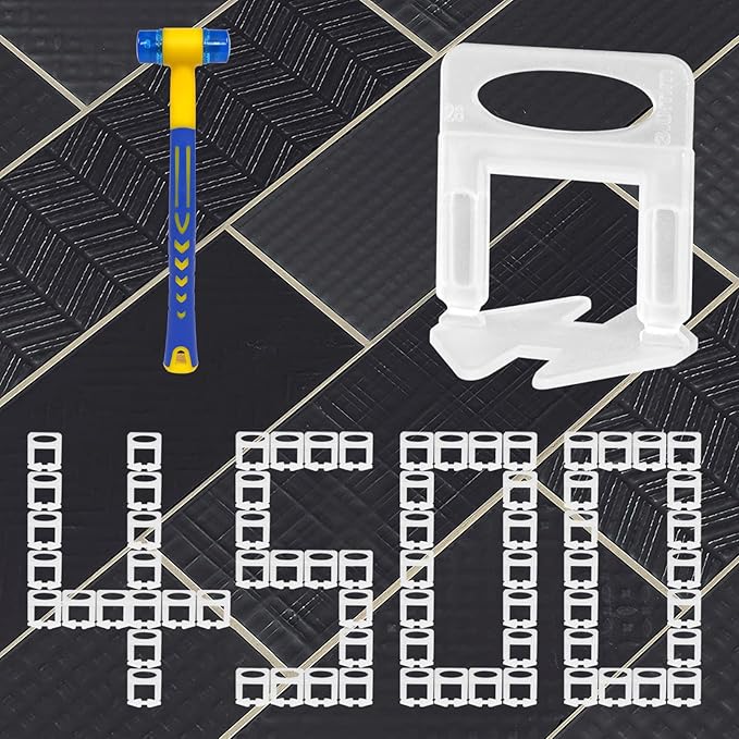 4500 Pcs Tile Leveling System Clips 1/8" (3.0mm) for Ceramic Tile and Stone Installation - DIY Tile Leveler Spacers Kit for Perfect Alignment(4500, 1/8)