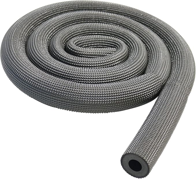 Pipe Insulation Tubing, BESUNTEK 6ft Heat Preservation Insulated Foam Tubing Handle Grip Support, for Water Pipes, air Conditioning Pipes (0.87" × 0.39", Black, BESUNTEK-121)