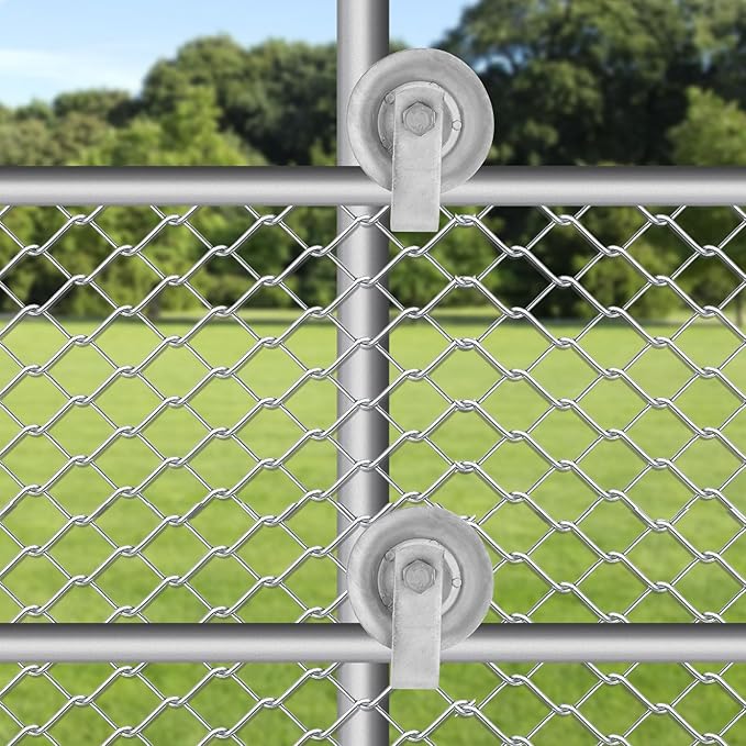 SPARKWHIZ Sliding Gate Rollers 5" Steel Pipe Track Roller Galvanized for 1 5/8" Pipe Track, 2 Pack